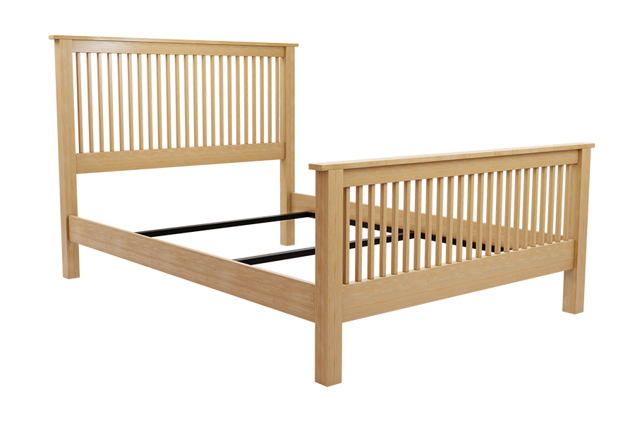 Solid Wood Series Full Mission Bed