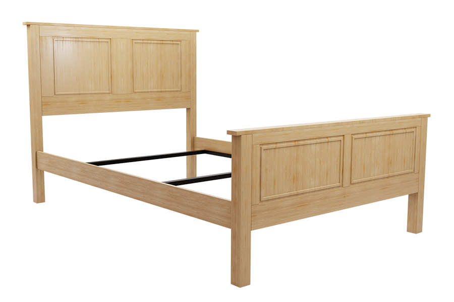Full Panel Bed in Natural