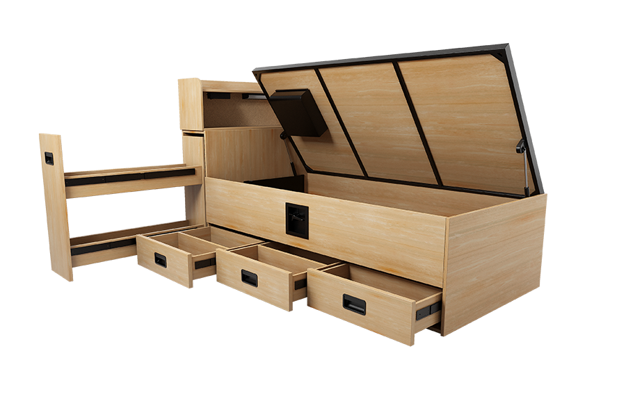 Solid Wood Lift Bed