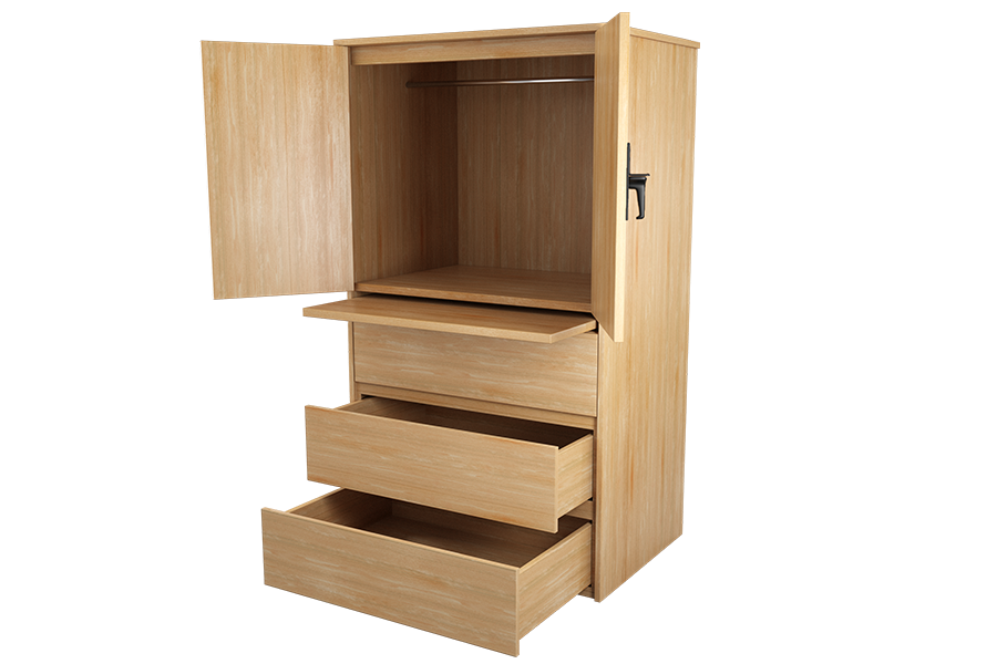 Solid Wood Secretary Unit in Natural – Interior