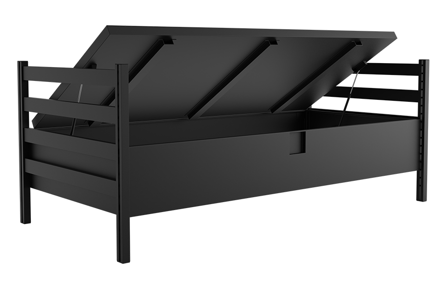 GSA Metal Series Twin XL Lift Bed Open