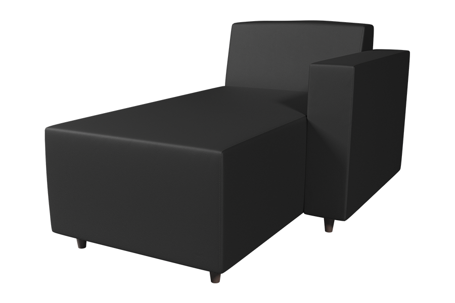 Ripley Right Arm Chaise in Dillon Black