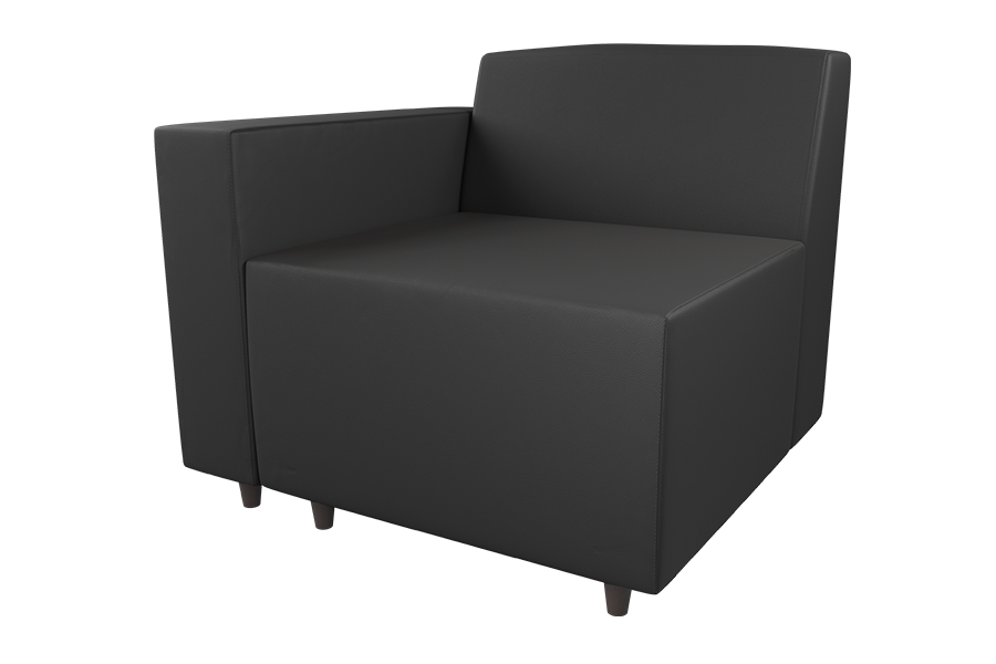 Ripley Left Arm Chair in Dillon Black