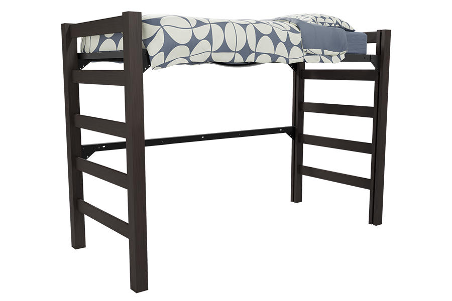 Tool-less Open Loft with 60" tall bed ends in Cafelle
