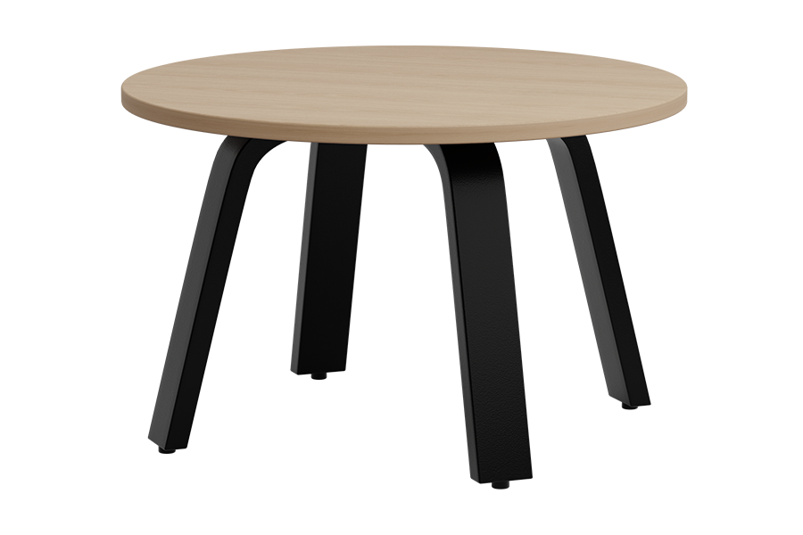 Havana Coffee table with New Age Oak stained wood top and black metal legs.