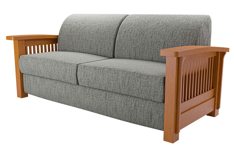 Rockingham Sofa with Cherry Arms in Punch Flint