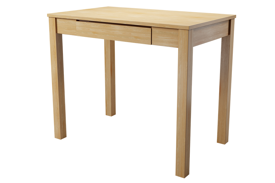 GSA Solid Wood Writing Desk in Natural with pencil drawer