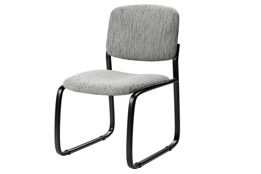 GSA Metal Series Sled Base Chair with upholstered seat and back