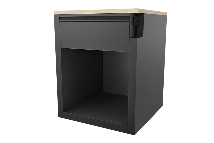 GSA Metal Series Nightstand with Laminate Top