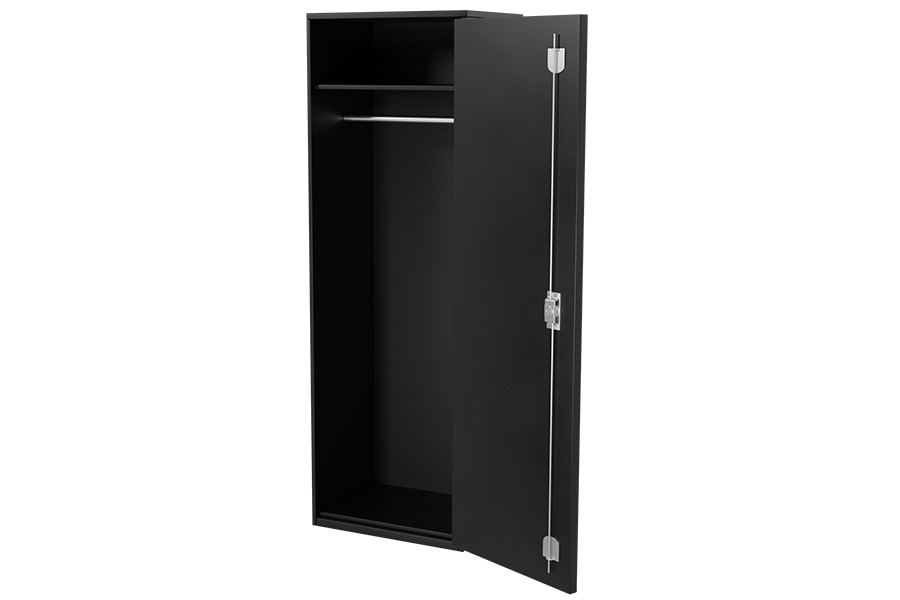 GSA Single-Door 18" Wide Black Wardrobe Interior
