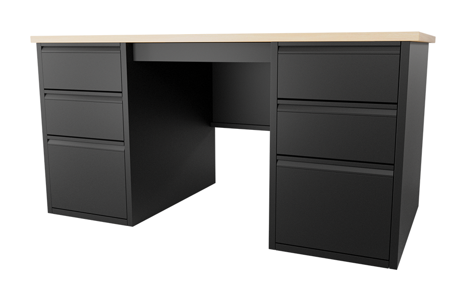 GSA Metal Series Double Pedestal Desk with Laminate Top