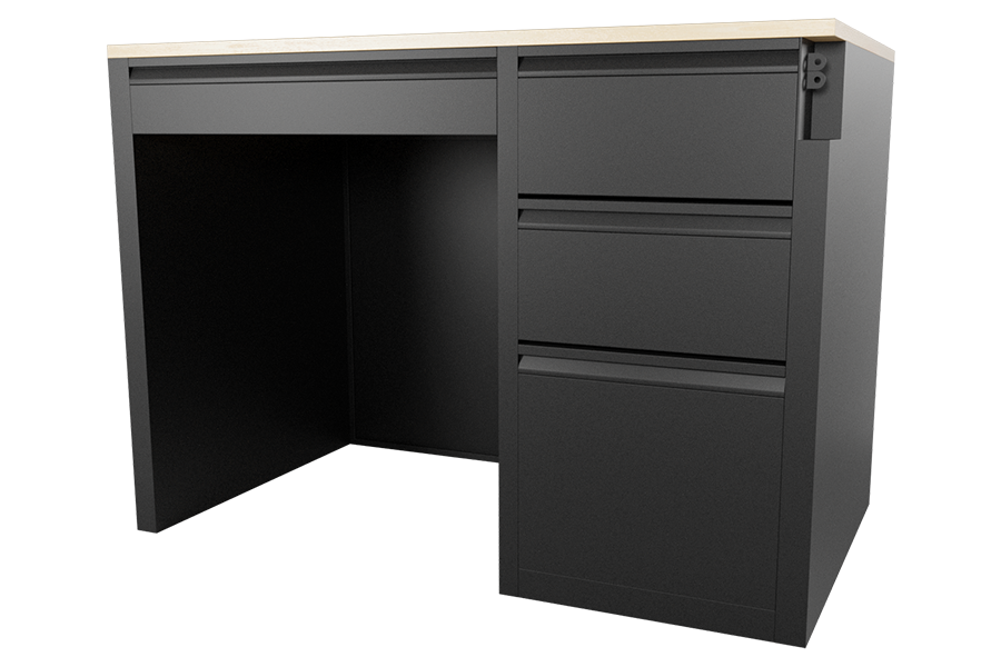 GSA Metal Series Pedestal Desk with Laminate Top